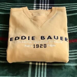 Eddie Bauer Heritage Crewneck Sweatshirt Navy Logo Pullover Size Large